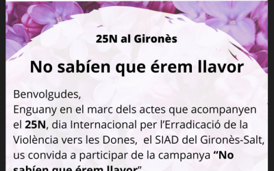 El SIAD Gironès-Salt convida a plantar una llavor pel 25N