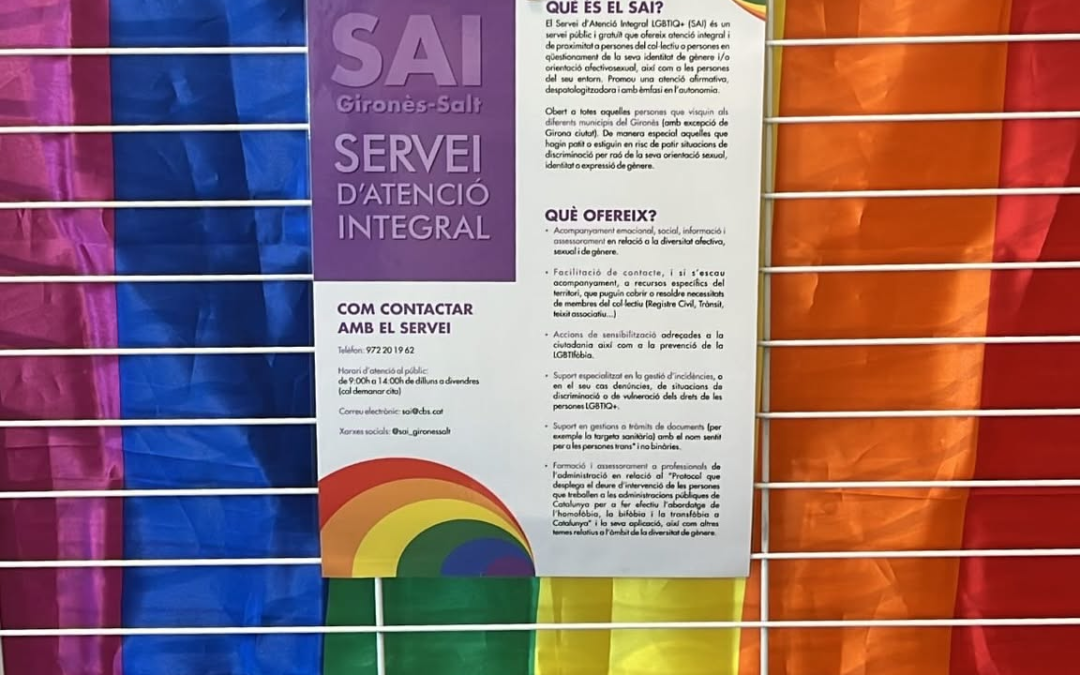 El Servei d’Atenció Integral Gironès-Salt commemora el 28J amb activitats arreu de la comarca per reivindicar la diversitat i els drets LGBTIQ+